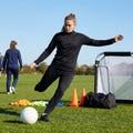 Women's polyester tracksuit set in Black and Navy Blue for sports