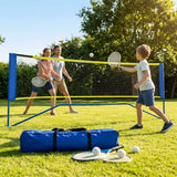 Portable badminton tennis net with carry bag, various sizes