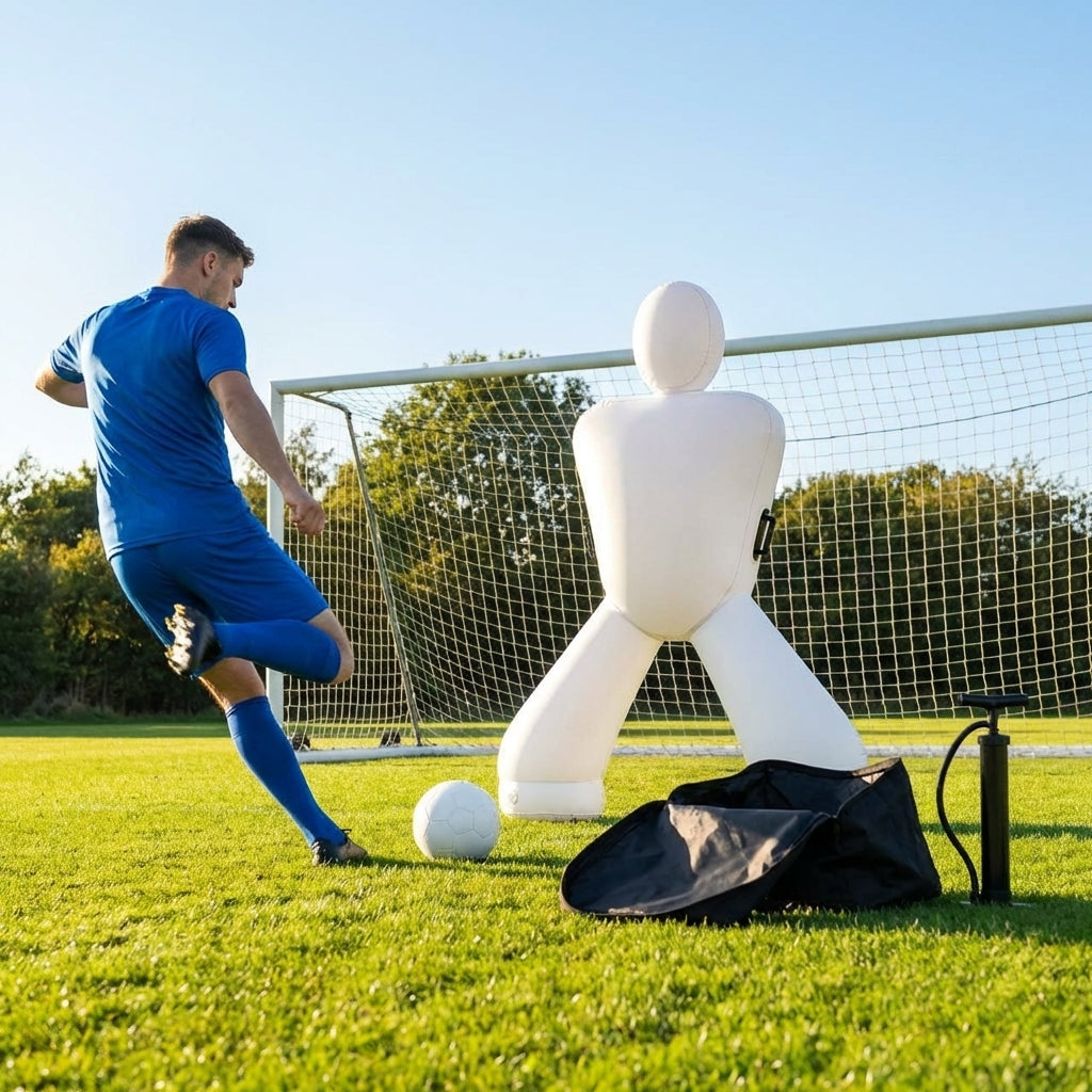 Inflatable goalkeeper mannequin for football training