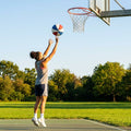 Basketball made of microfibre leather suitable for indoor and outdoor use