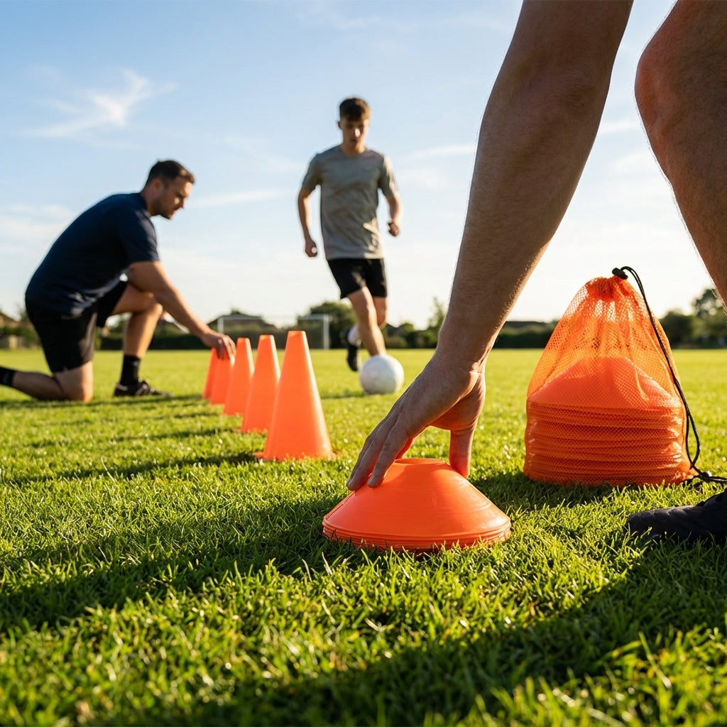 Training cones for sports and agility, durable plastic