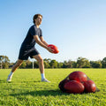 AFL training ball with rubber blend and multiplex grip