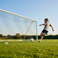 Multi-colour football goal nets for full-size goals