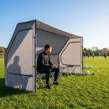 Portable team shelter in 10 colours with steel frame for sports events