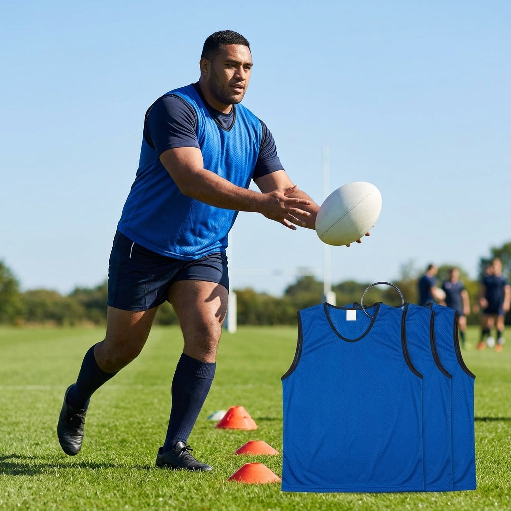 Rugby Training Bibs in Various Colours and Lightweight Mesh