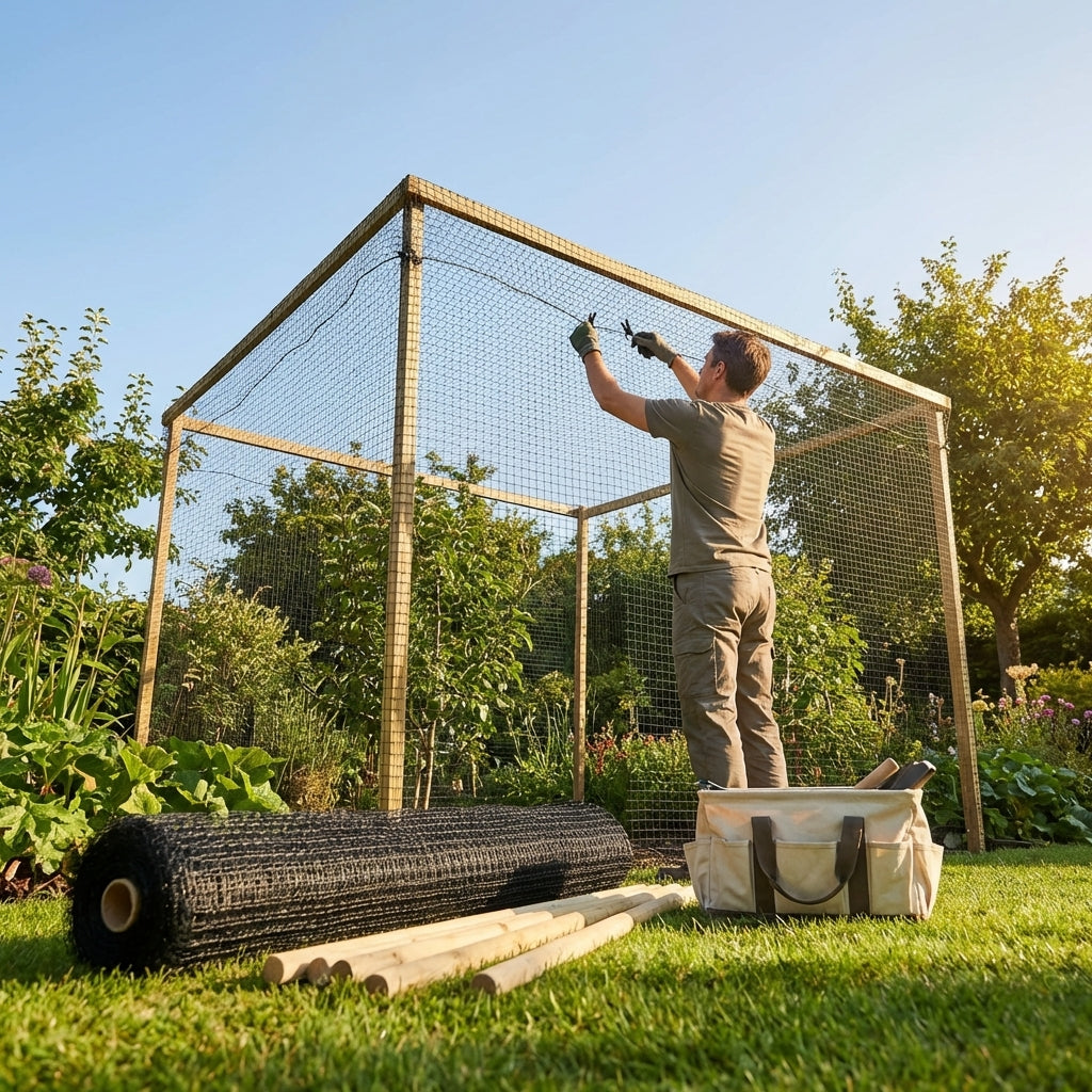 19mm black bird netting made from high-density polyethylene for garden and industrial use