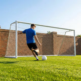 Aluminium football goal with folding mechanism