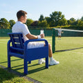 Aluminium Tennis Court Chairs in Blue, Green, and Black