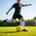 Fluorescent yellow indoor football made from microfiber PU suede