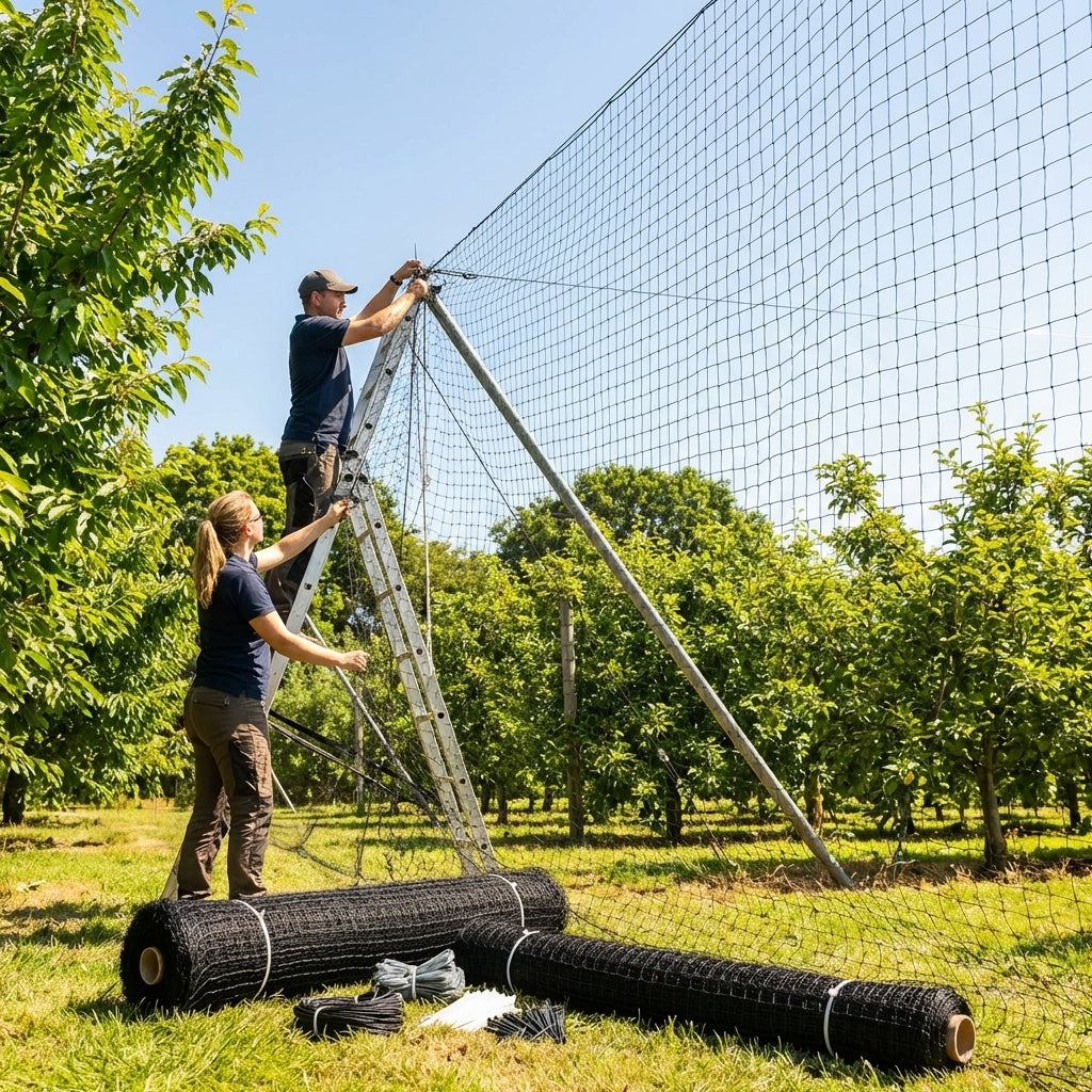Heavy Duty Bird Netting made from high-density polyethylene
