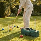 Senior Pro Croquet Set with wooden mallets and coloured balls
