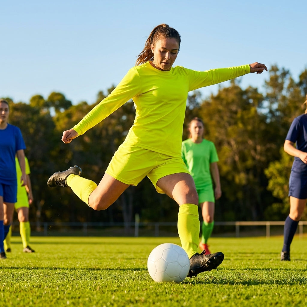 Women's Football Kit with Long Sleeve Shirt and Shorts