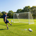 Aluminium Rugby & Football Goal in white, perfect for junior sports