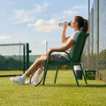 Aluminium Tennis Court Chairs in Blue, Green, and Black
