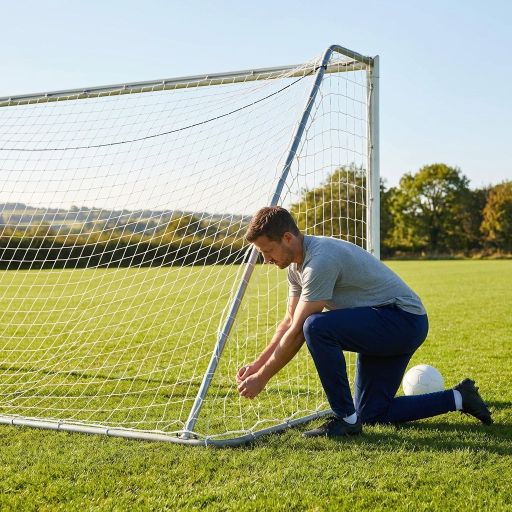 16 x 7ft replacement football goal nets in HDPE for football clubs