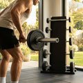 Rubber Barbell Weights with Cast Iron Core for Gym and Home Use