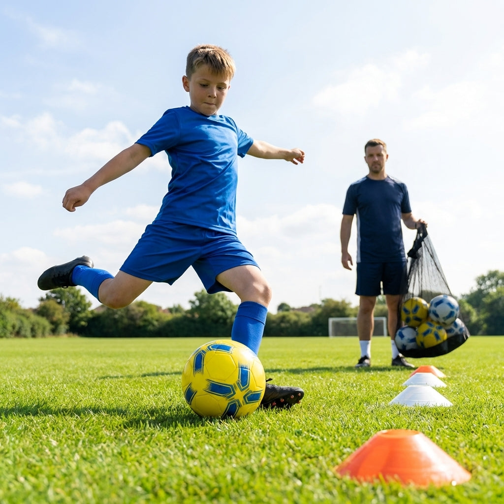 Club football in various sizes and colours, suitable for multi-surface use