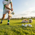 White and Fluro Hurling Training Balls with 2 Ply PU Construction