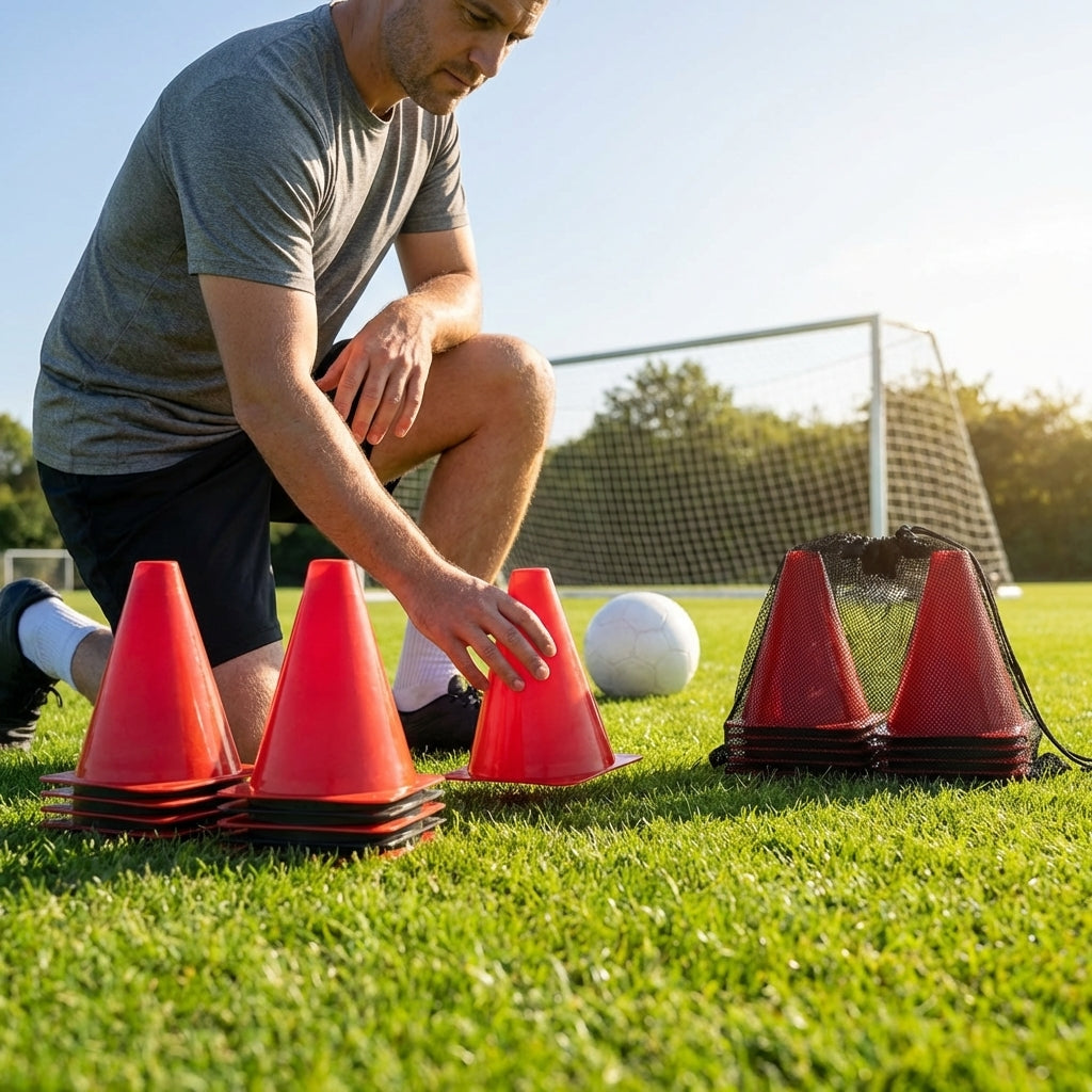 Training cones for sports practice, durable 12-inch cones