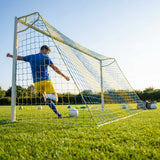 Multi-colour football goal nets for full-size goals