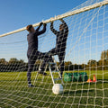 Football goal nets 24 x 8 ft, durable HDPE for clubs and schools