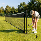 Tennis surround system with netting and poles for home use