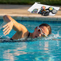 Training swimming goggles for adults with mirrored lenses