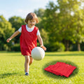 Netball Bibs in red and blue, available for kids, juniors, and seniors