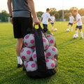 Football carry bag with 12 footballs, durable mesh