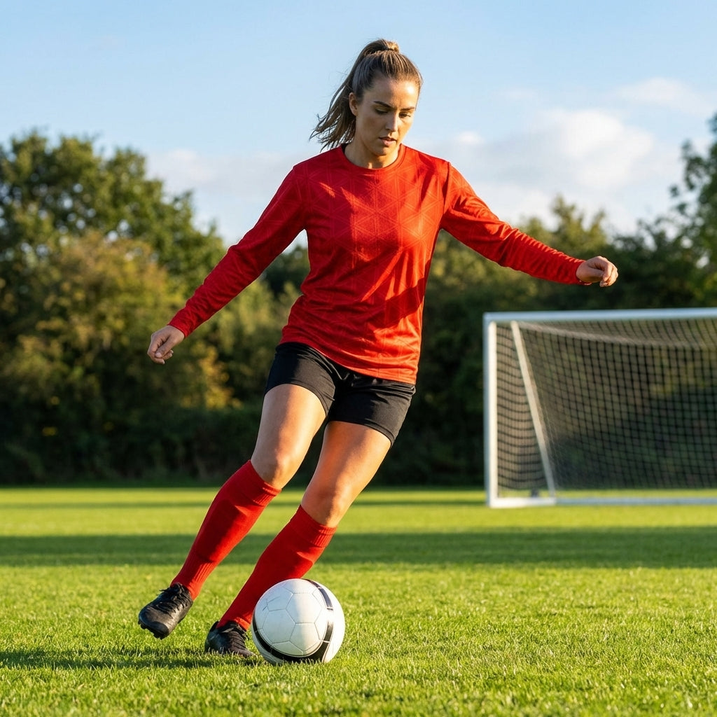 Women's Long Sleeve Football Shirt in vibrant colours