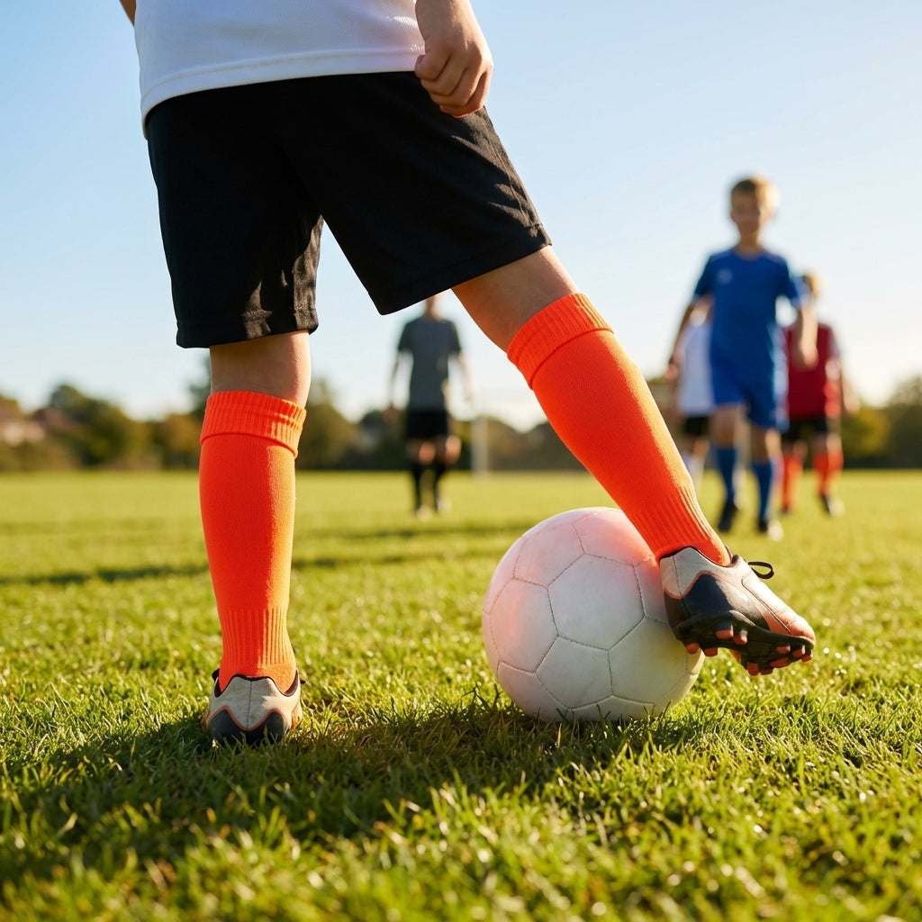 Football socks available in various sizes and vibrant colours