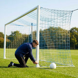 Football goal nets 24 x 8 ft, durable HDPE for clubs and schools