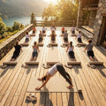 PU Yoga Mat in calming colours, ideal for yoga and Pilates