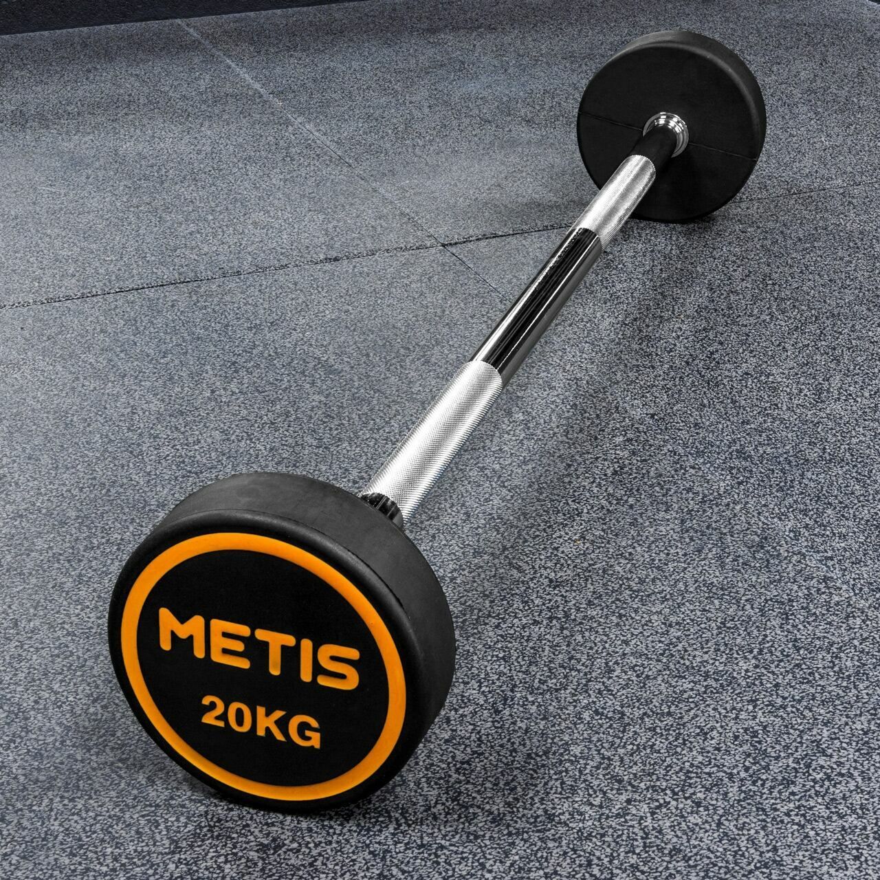 Rubber barbell weights with cast iron core for gym and home use