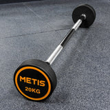 Rubber barbell weights with cast iron core for gym and home use