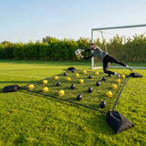 Goalkeeper ball deflector for indoor and outdoor training