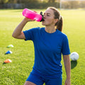 Hygienic water bottle with contactless nozzle for sports use