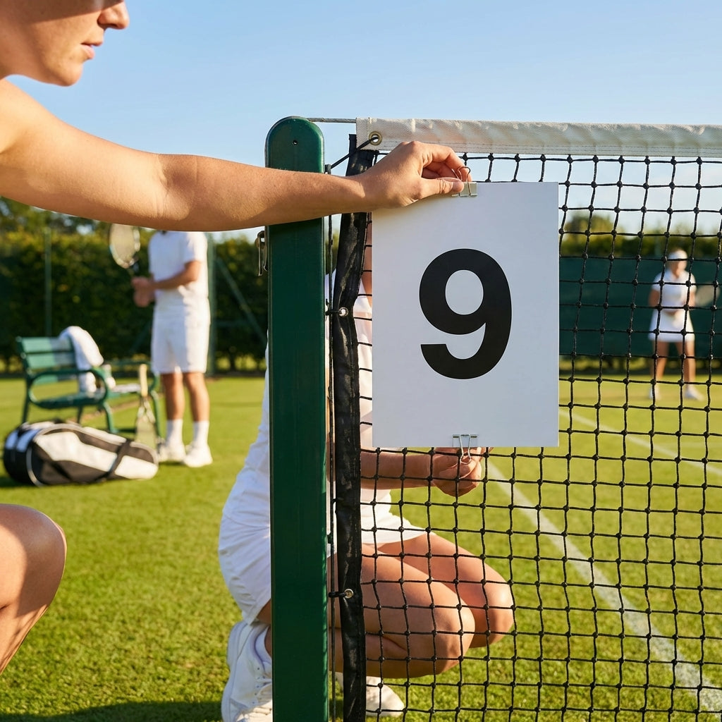 A4 PVC number plates for sports pitches and courts