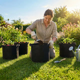 Fabric grow bags in various sizes for versatile gardening
