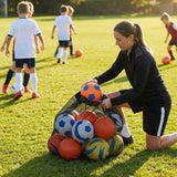 Football carry bag with 12 footballs, durable mesh