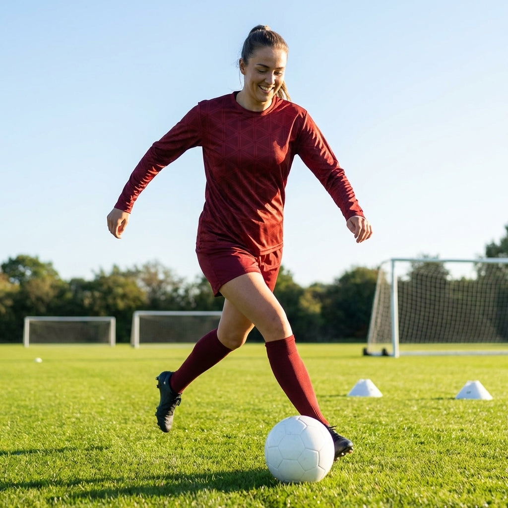 Women's Long Sleeve Football Shirt in vibrant colours