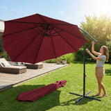 Cantilever garden parasol with 3m UV30+ canopy and steel frame