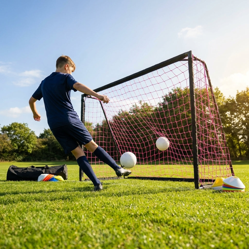 Football goal net in multiple sizes and colours for clubs and gardens