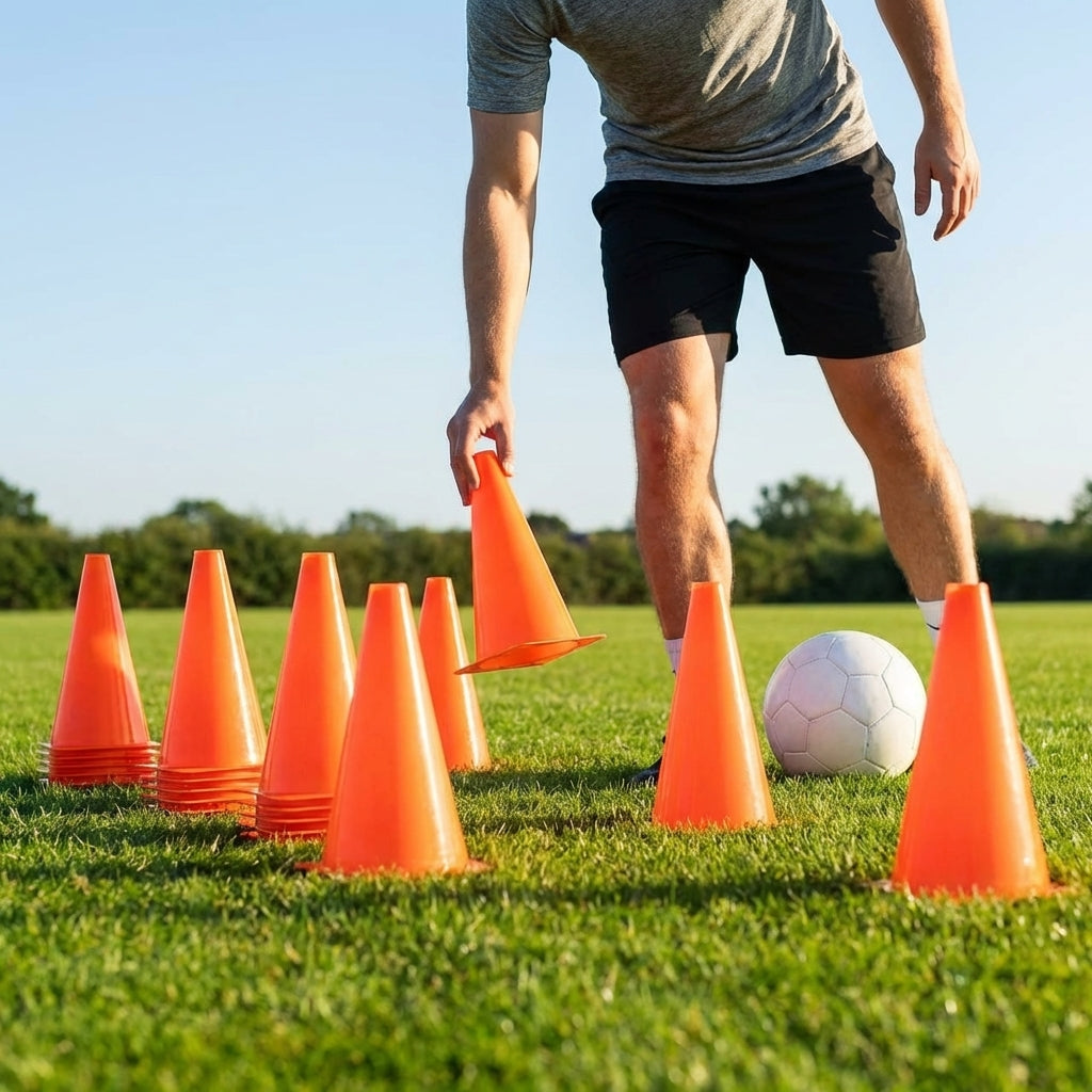 Training cones for sports practice, durable 12-inch cones