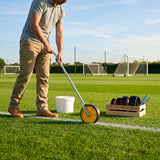 Wheel Transfer Line Marker for sports pitches in yellow steel