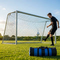Multi-colour football goal nets for full-size goals