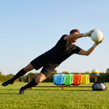 Men's Goalkeeper Kit in vibrant colours, including top, shorts, and socks.