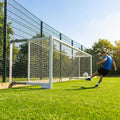 Aluminium football goal with folding mechanism