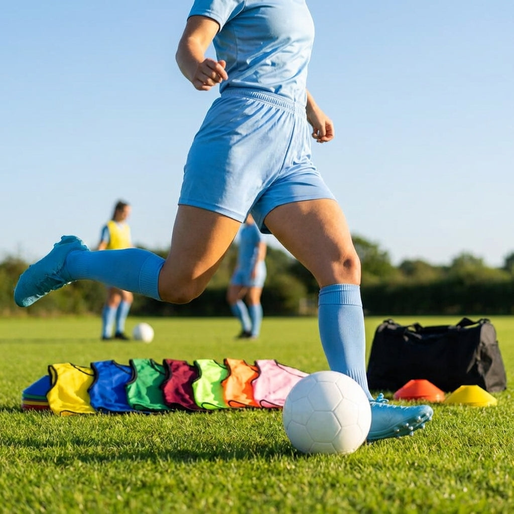 Polyester Football Shorts in multiple colours and sizes, perfect for athletes