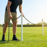 Plastic Chain Barrier in vibrant colours for versatile use
